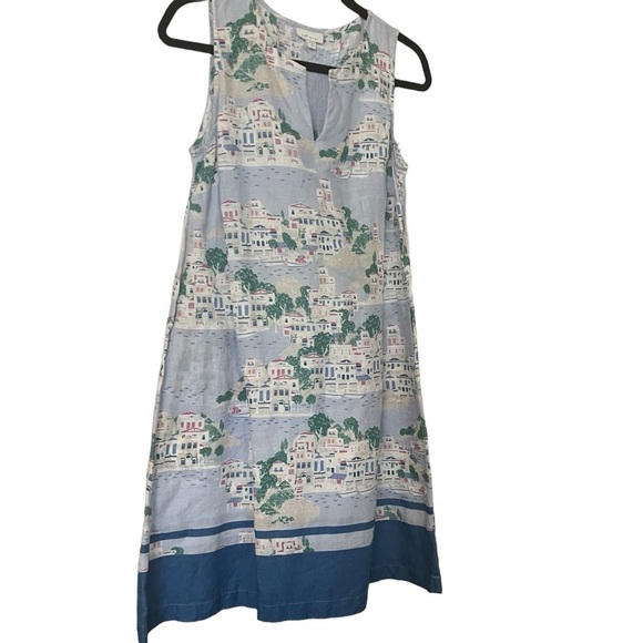 J. Jill Dresses & Skirts - J. Jill 100% Linen Tunic Dress with Coastal Print PS